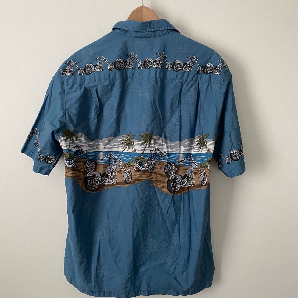 💙 Blue Motorcycle Hawaiian Shirt - Picture 9 of 9